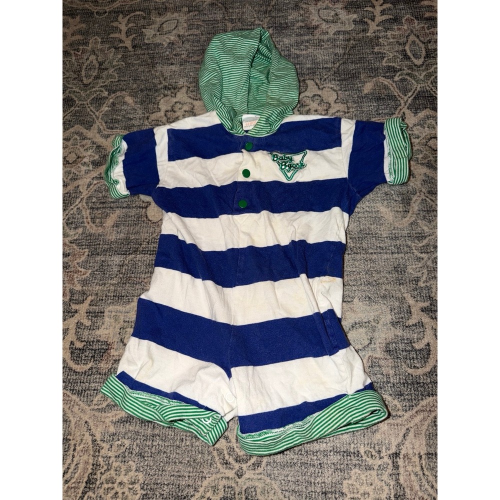 Vintage Baby Oshkosh B'Gosh Striped Onesie Romper